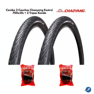 Combo Cauchos Chaoyang Kestrel 700x35c + 2 Tripas kenda