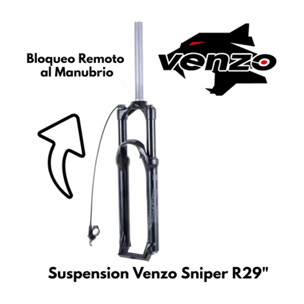 Tenedor Horquilla Suspensión Venzo Sniper R29 Bloqueo Remoto
