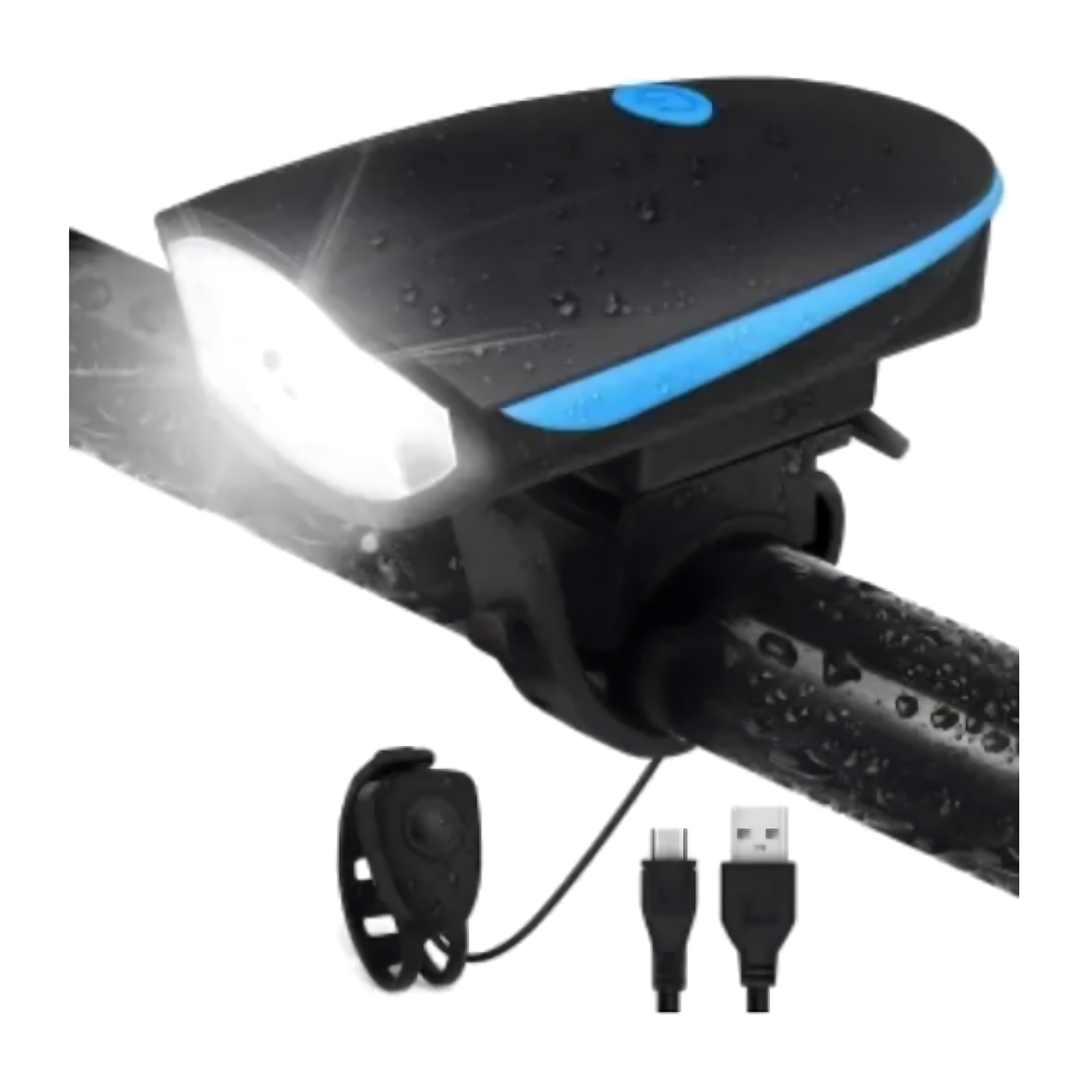 Luz Delantera P/bicicleta Gw Recargable 250lm + Corneta Pito