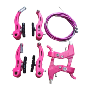 KIT DE FRENOS V-BRAKE DE RESINA ROSADO - MORADO