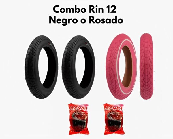 Combo 2 Cauchos P/bicicleta Rin 12 + 2 Tripas