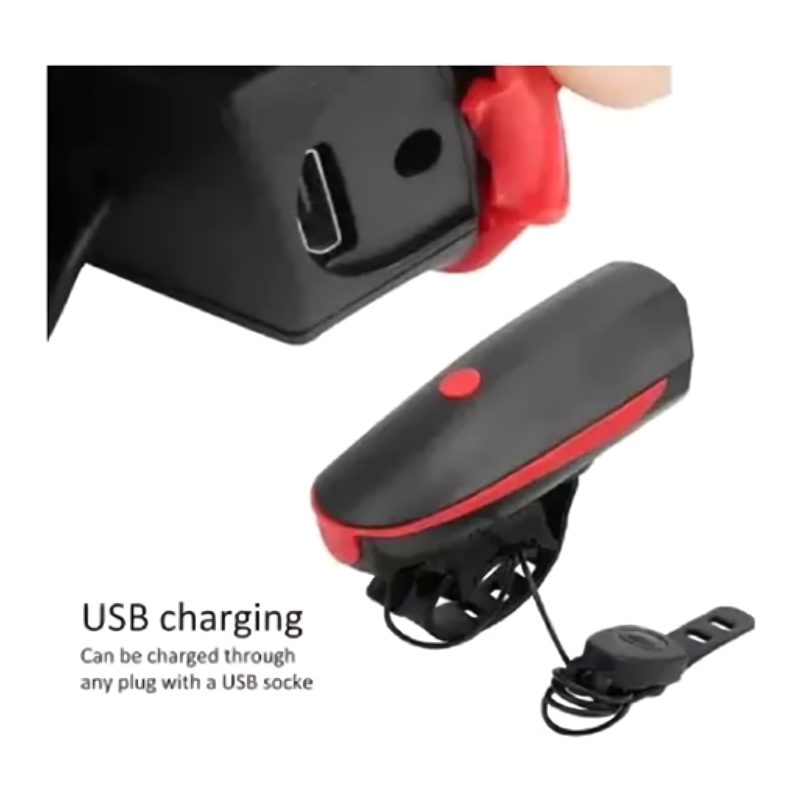 Luz Delantera P/bicicleta Gw Recargable 250lm + Corneta Pito - Imagen 6